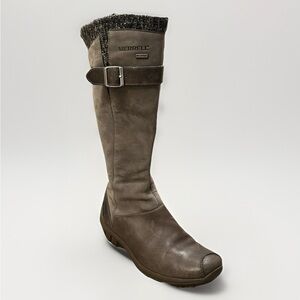 Merrell Women's Martina Waterproof Gray Leather Knee High Boots J68628 Size 8